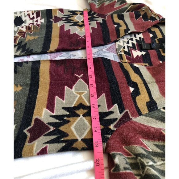Ali Miles Aztec Duster Cardigan Women's Size Small Open Front Southwestern Retro - Picture 7 of 9
